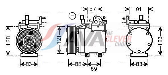 Kompressor, Klimaanlage AVA HYK258