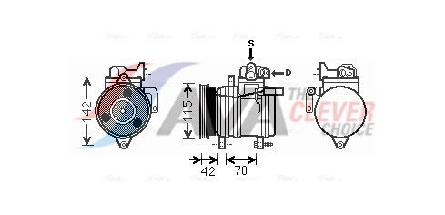 Kompressor, Klimaanlage AVA KAK121