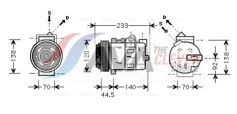 Kompressor, Klimaanlage AVA MSAK277