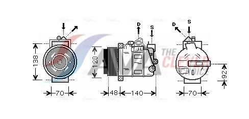 Kompressor, Klimaanlage AVA MSAK393