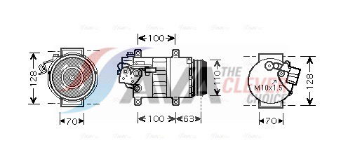 Kompressor, Klimaanlage AVA MSAK434