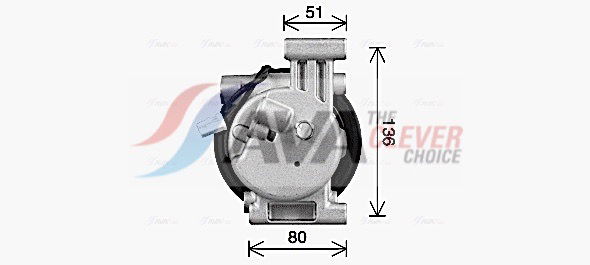 Kompressor, Klimaanlage AVA MZAK300