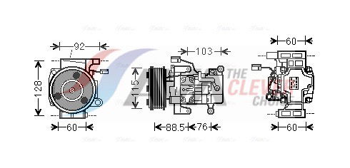 Kompressor, Klimaanlage AVA MZK251