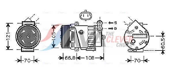 Kompressor, Klimaanlage AVA OLAK389
