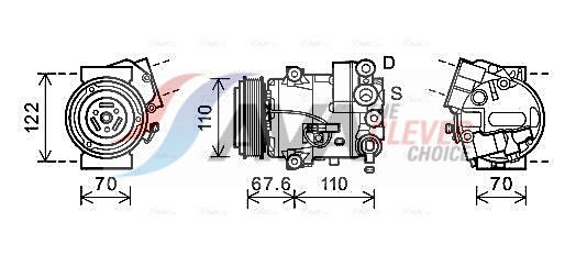 Kompressor, Klimaanlage AVA OLAK605