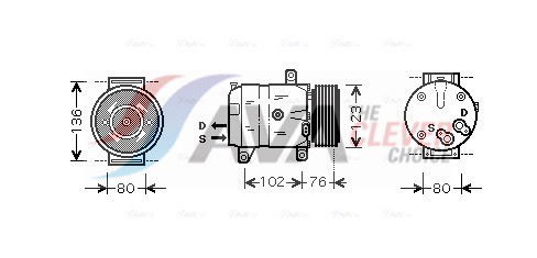 Kompressor, Klimaanlage AVA RTAK069