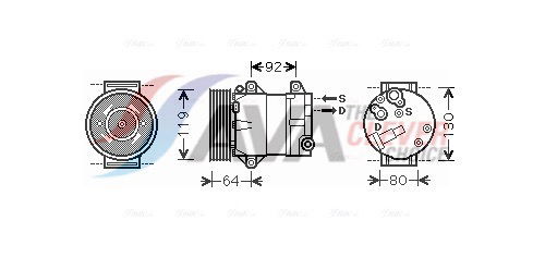 Kompressor, Klimaanlage AVA RTAK429