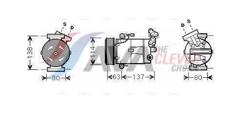 Kompressor, Klimaanlage AVA RTAK437