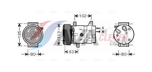 Kompressor, Klimaanlage AVA RTAK440