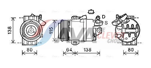 Kompressor, Klimaanlage AVA RTAK565