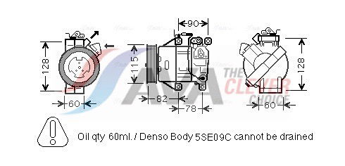 Kompressor, Klimaanlage AVA TOAK479