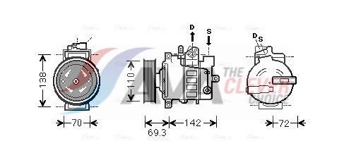Kompressor, Klimaanlage AVA VNK318