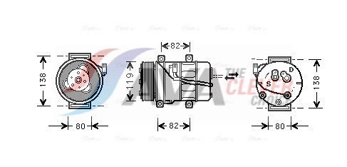 Kompressor, Klimaanlage AVA VOAK054