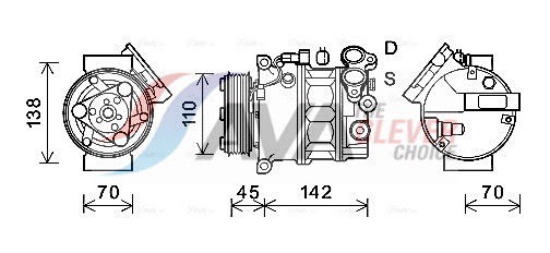 Kompressor, Klimaanlage AVA VOAK192