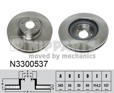 Bremsscheibe Vorderachse Nipparts N3300537