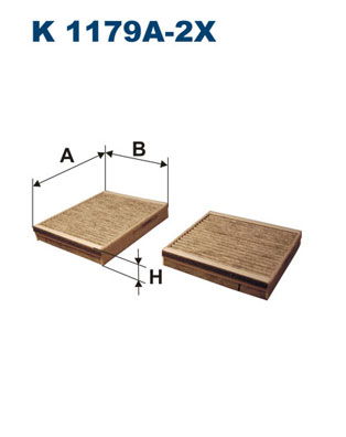 Filter, Innenraumluft Filtron K 1179A-2x