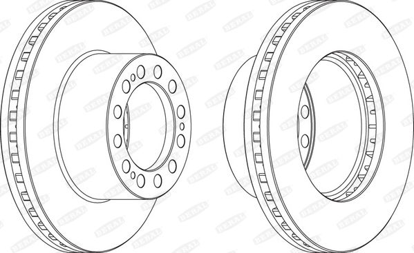 Beral Bremsscheibe Hinterachse  BCR204A