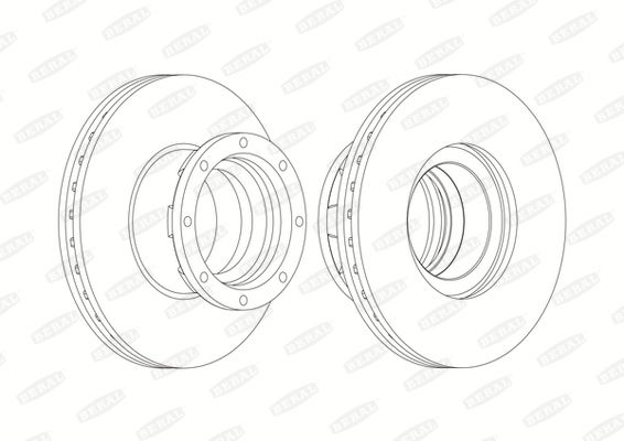Beral Bremsscheibe Hinterachse  BCR216A