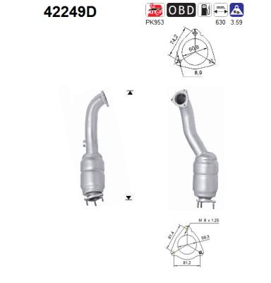 Katalysator vorne AS 42249D