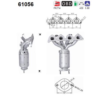 Katalysator vorne AS 61056