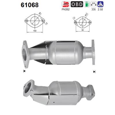 Katalysator hinten AS 61068