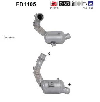 Ruß-/Partikelfilter, Abgasanlage AS FD1105
