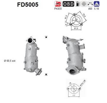 Ruß-/Partikelfilter, Abgasanlage AS FD5005