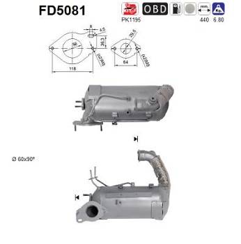 Ruß-/Partikelfilter, Abgasanlage AS FD5081