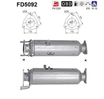 Ruß-/Partikelfilter, Abgasanlage AS FD5092