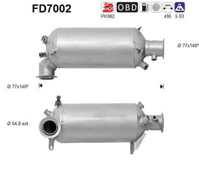 Ruß-/Partikelfilter, Abgasanlage AS FD7002