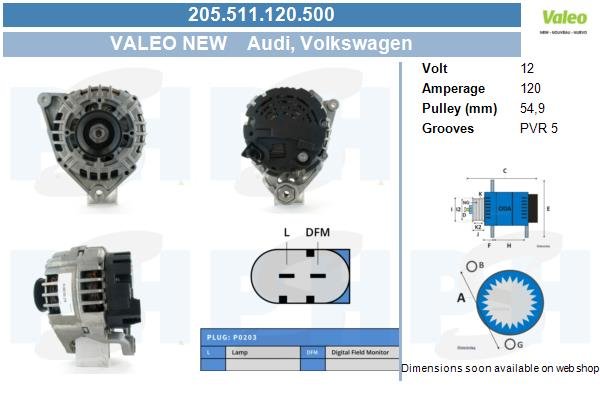 Generator CV PSH 205.511.120.500