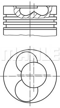 Kolben zum Zylinder 1 Achsanschlag an Rahmen für 1-2 Mahle Original 030 40 00