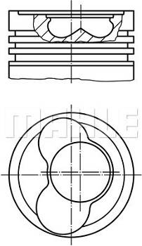 Kolben zum Zylinder 1 Achsanschlag an Rahmen für 1-2 Mahle Original 030 65 00