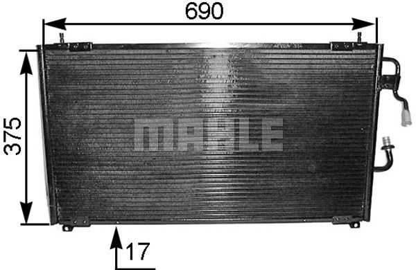 Kondensator, Klimaanlage Mahle Original AC 175 000S