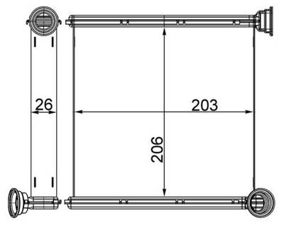 Wärmetauscher, Innenraumheizung Mahle Original AH 256 000S