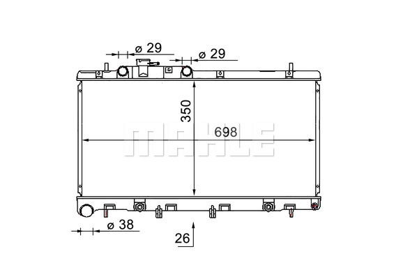 Kühler, Motorkühlung Mahle Original CR 1580 000S