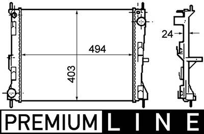 Kühler, Motorkühlung Mahle Original CR 1691 000P