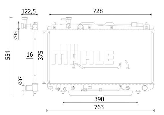 Kühler, Motorkühlung Mahle Original CR 2422 000S