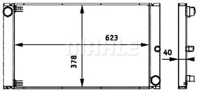 Kühler, Motorkühlung Mahle Original CR 579 000P
