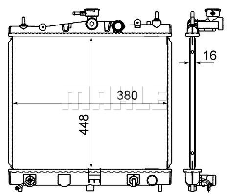 Kühler, Motorkühlung Mahle Original CR 839 000S