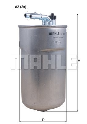 Kraftstofffilter Mahle Original KL 792
