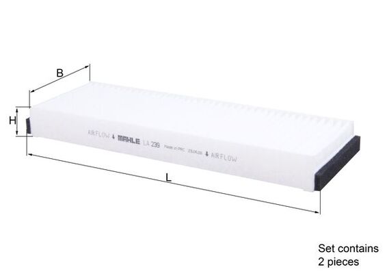 mahleoriginal Filter, Innenraumluft Mahle Original LA 239/S