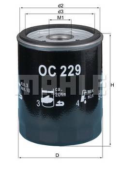 Ölfilter Mahle Original OC 229