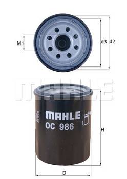 Ölfilter Mahle Original OC 986
