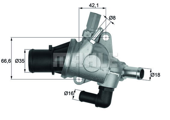 Thermostat, Kühlmittel Mahle Original TI 154 88