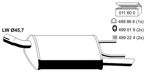 Endschalldämpfer Ernst 011006