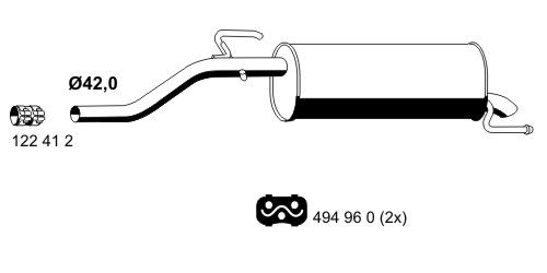 Endschalldämpfer Ernst 012164
