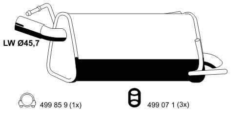 Endschalldämpfer Ernst 033237