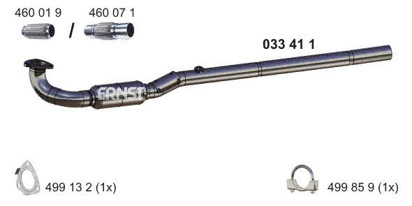 Abgasrohr vorne Ernst 033411