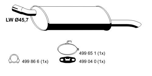 Endschalldämpfer Ernst 042161